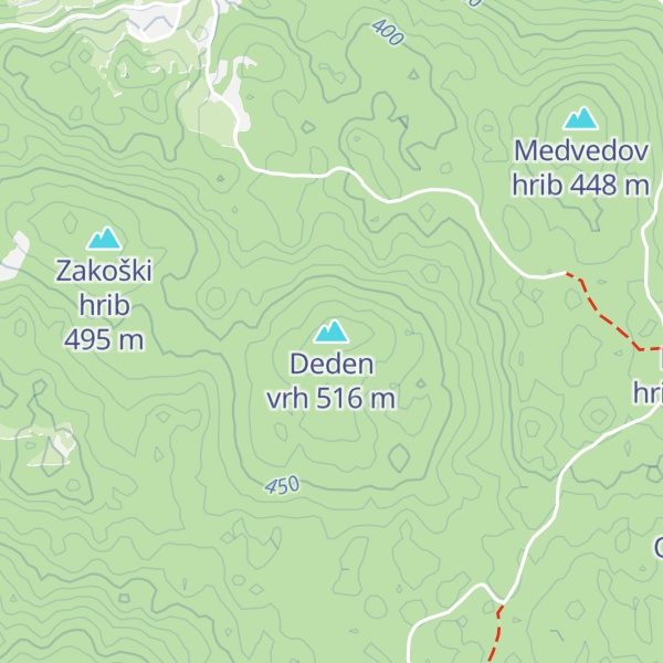 Map of Deden vrh