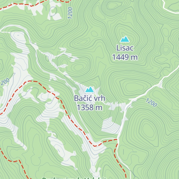 Map of Bačić vrh