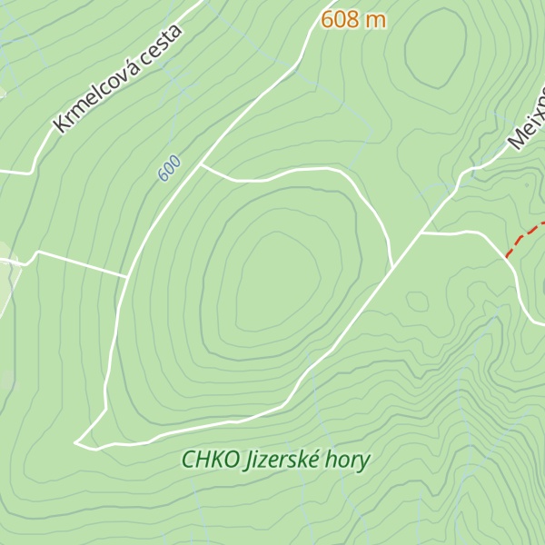 Map of Kančí vrch