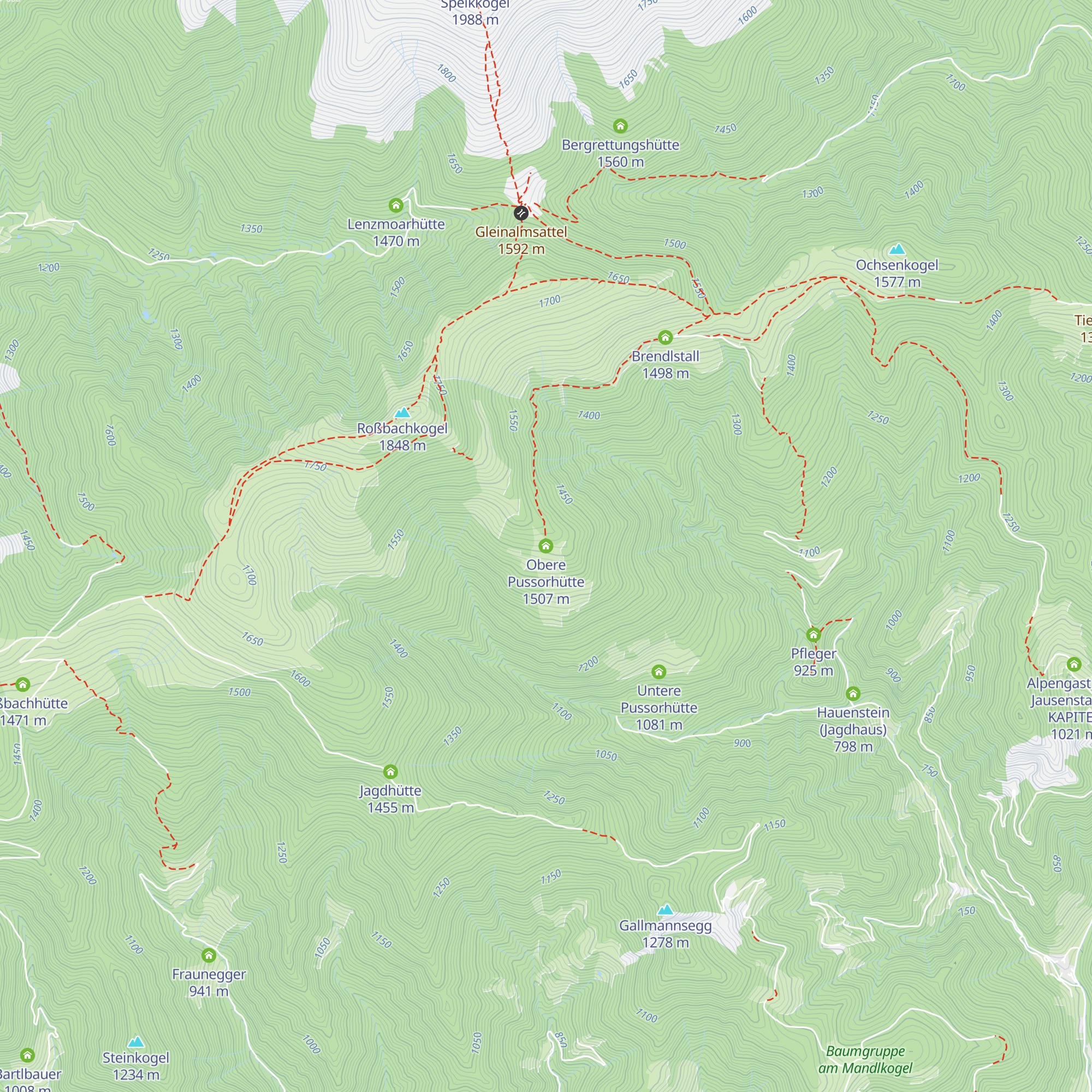 Obere Pussorhütte map