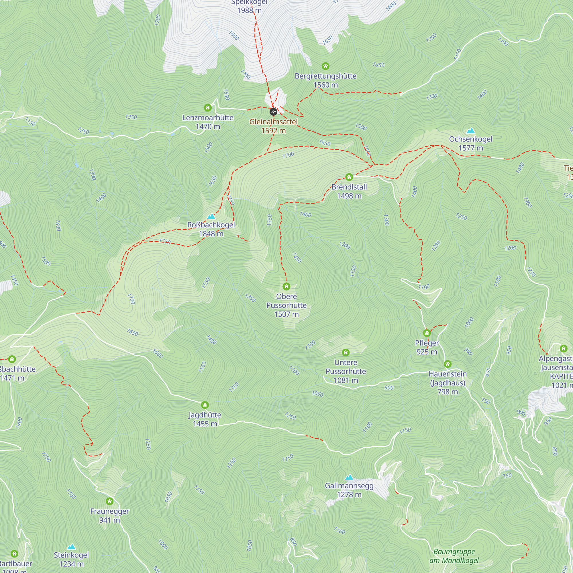 Obere Pussorhütte map