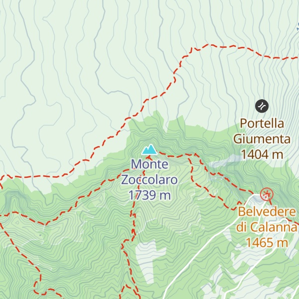 Map of Monte Zoccolaro