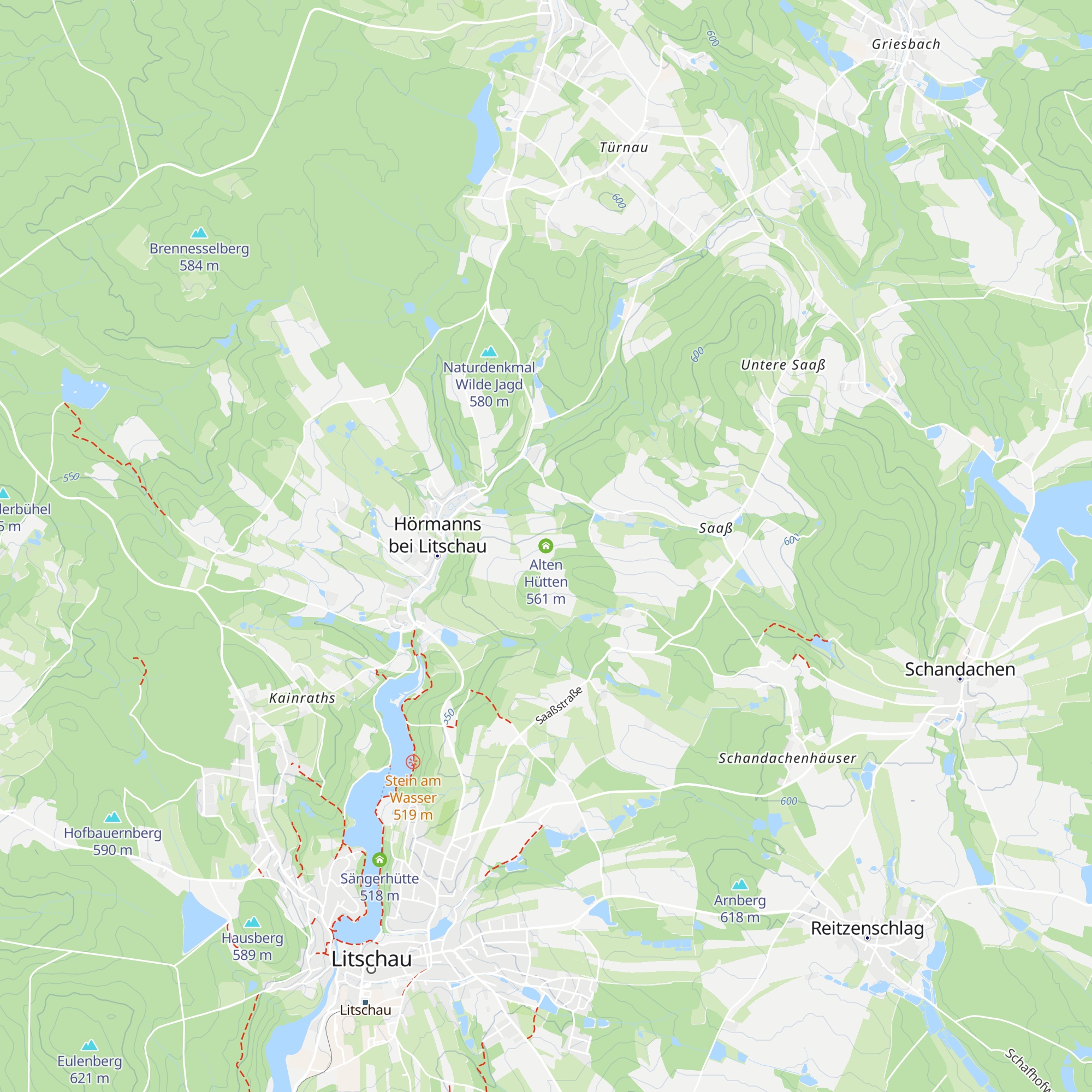 Alten Hütten map