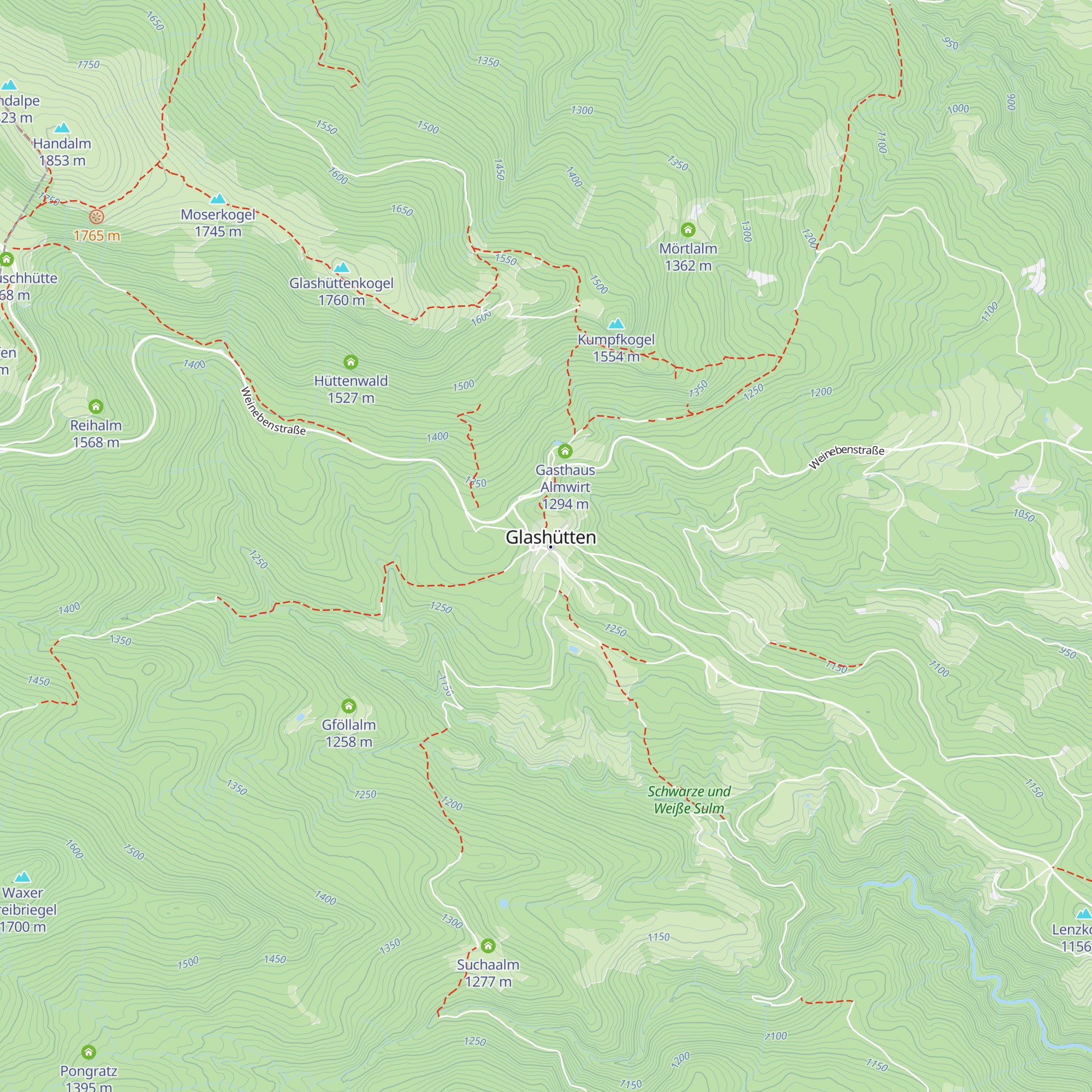 Alpengasthof Glashütten map