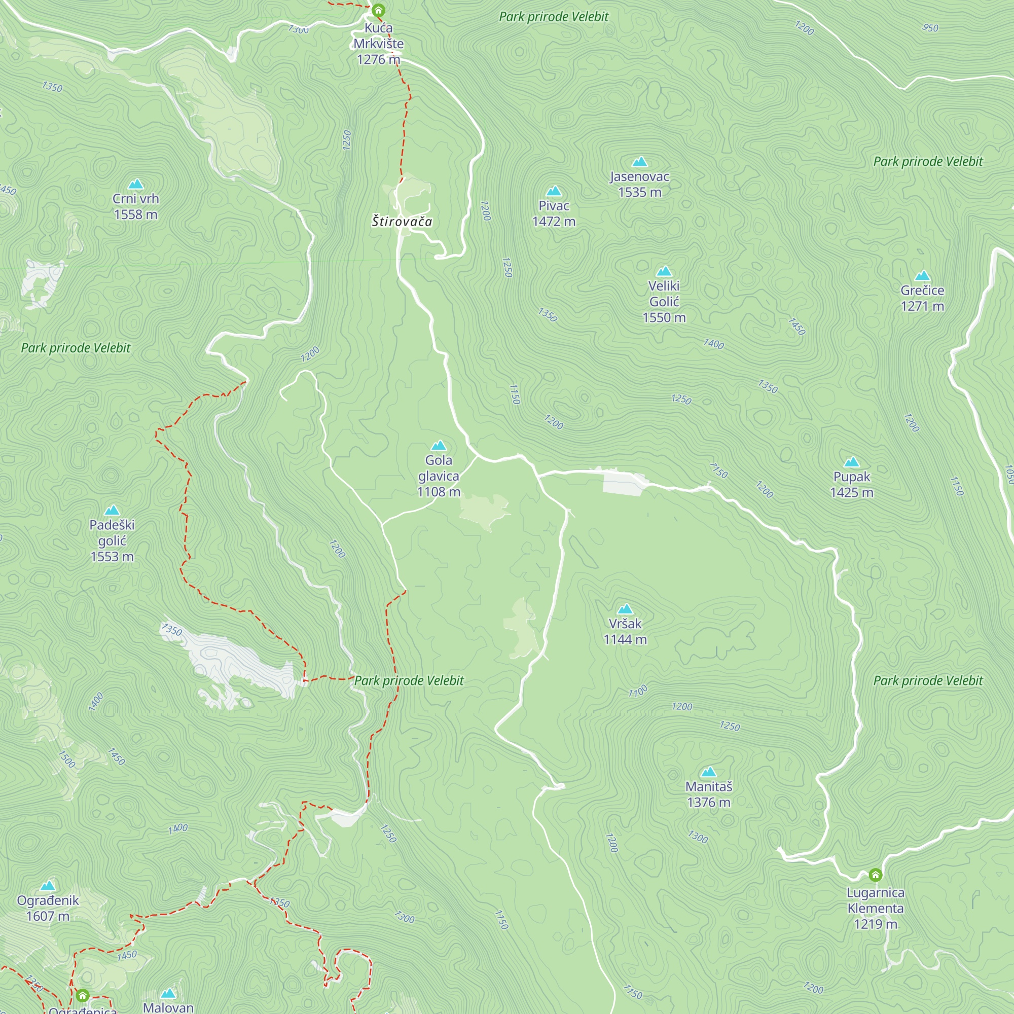 Planinska kuća Lucija map