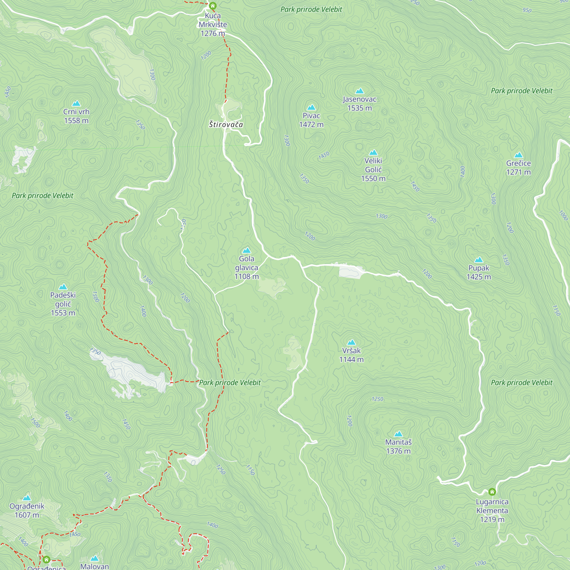 Planinska kuća Lucija map