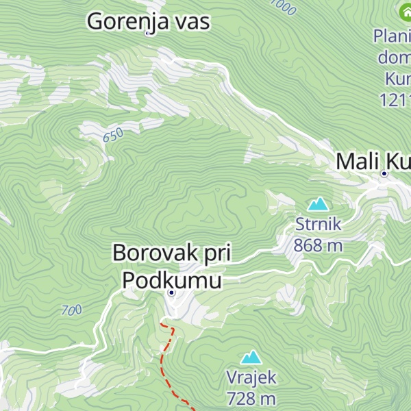 Map of Borovace