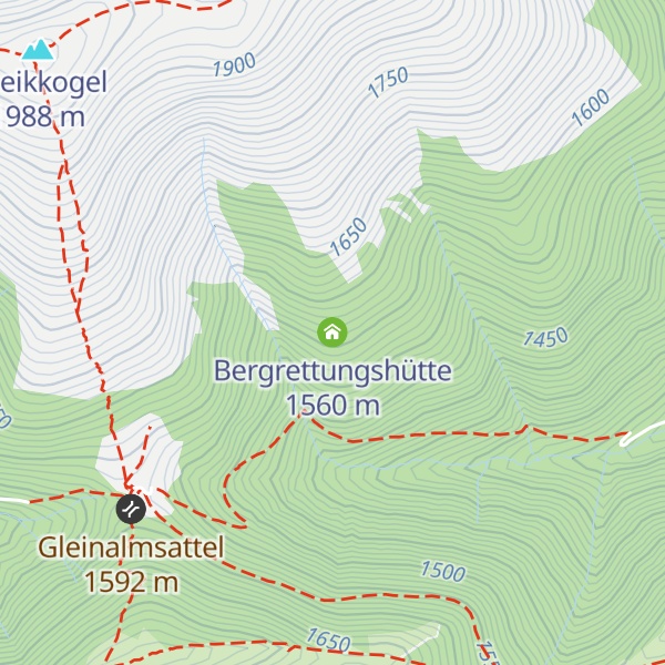 Map of Bergrettungshütte