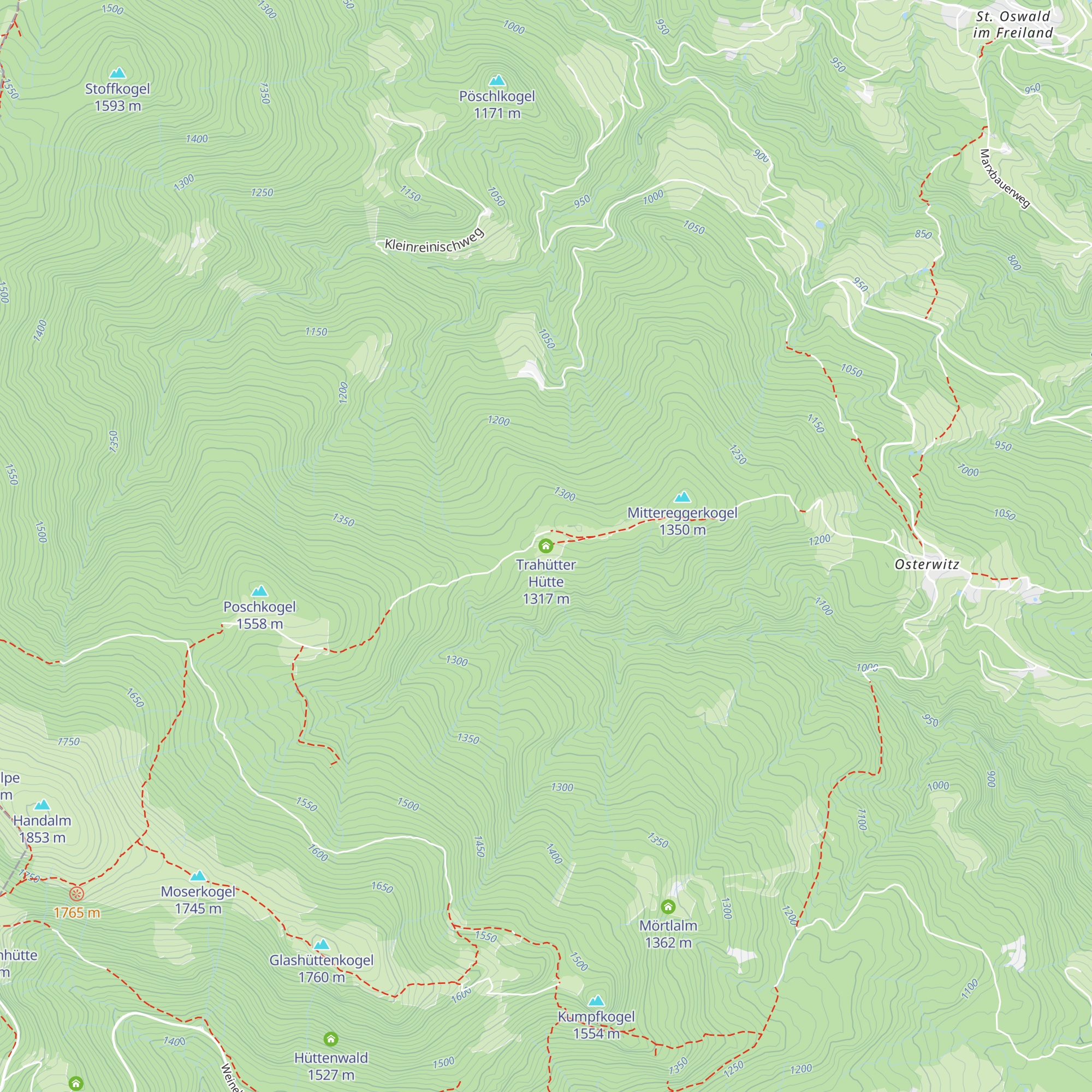 Trahütter Hütte map