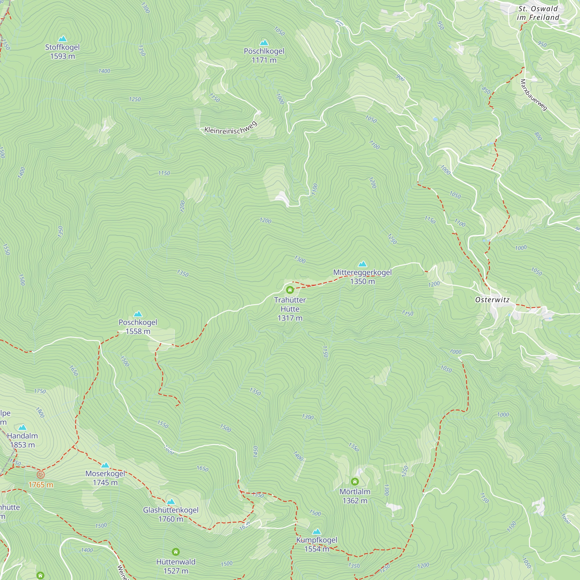 Trahütter Hütte map