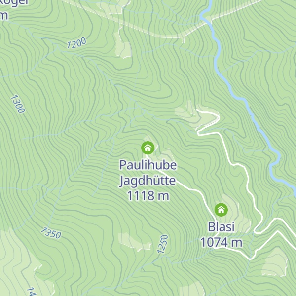 Map of Paulihube Jagdhütte