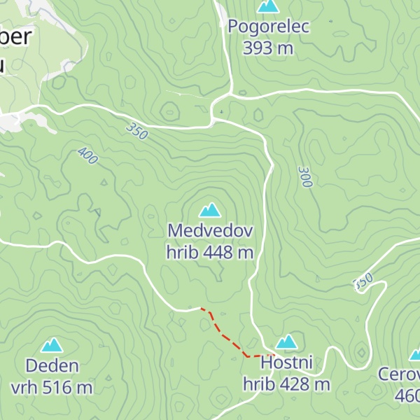 Map of Medvedov hrib