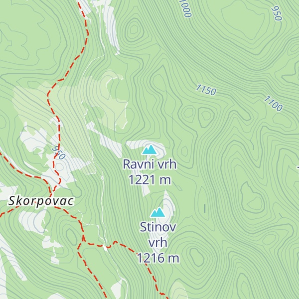 Map of Ravni vrh