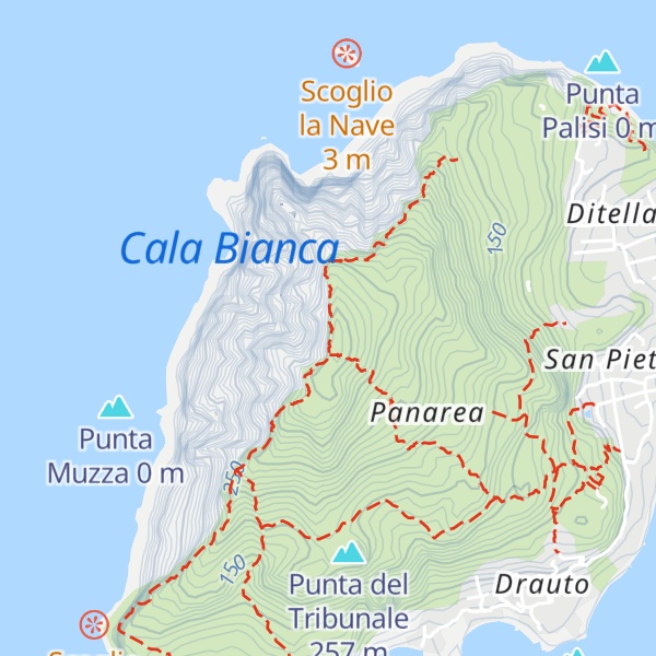 Map of Punta del Corvo