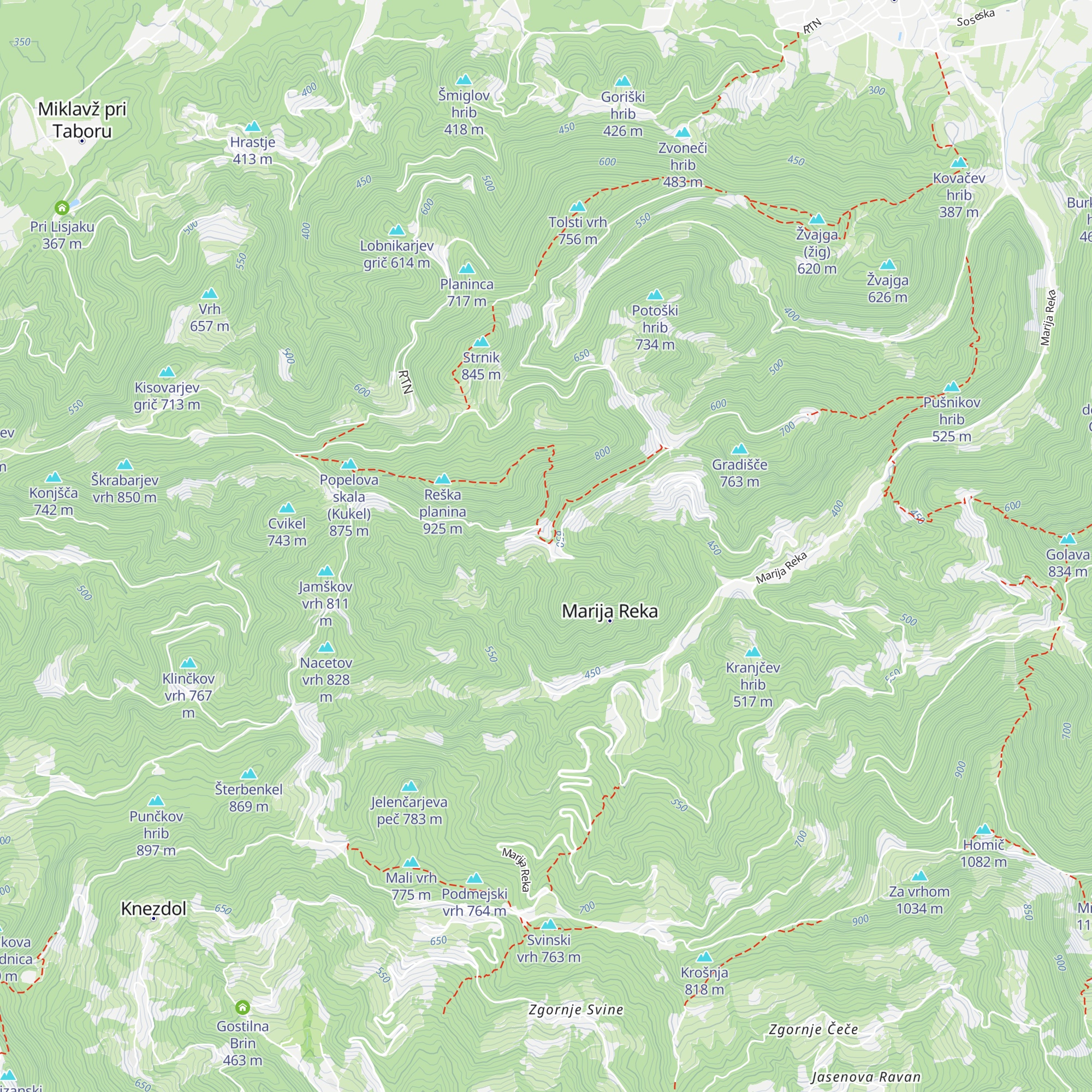 Dom pod Reško planino map
