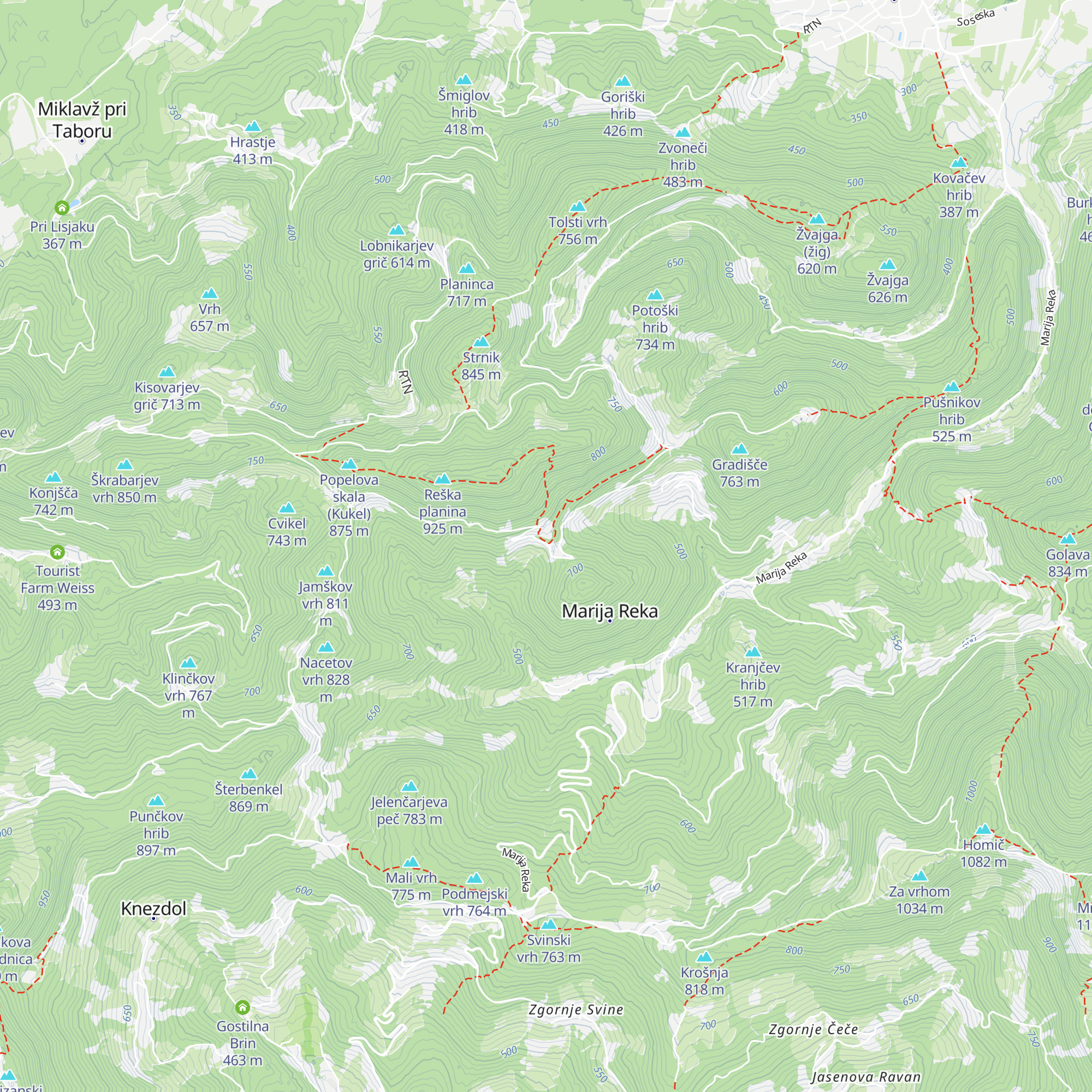 Dom pod Reško planino map