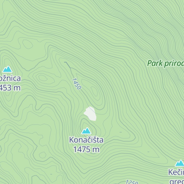 Map of Bijeli vrh