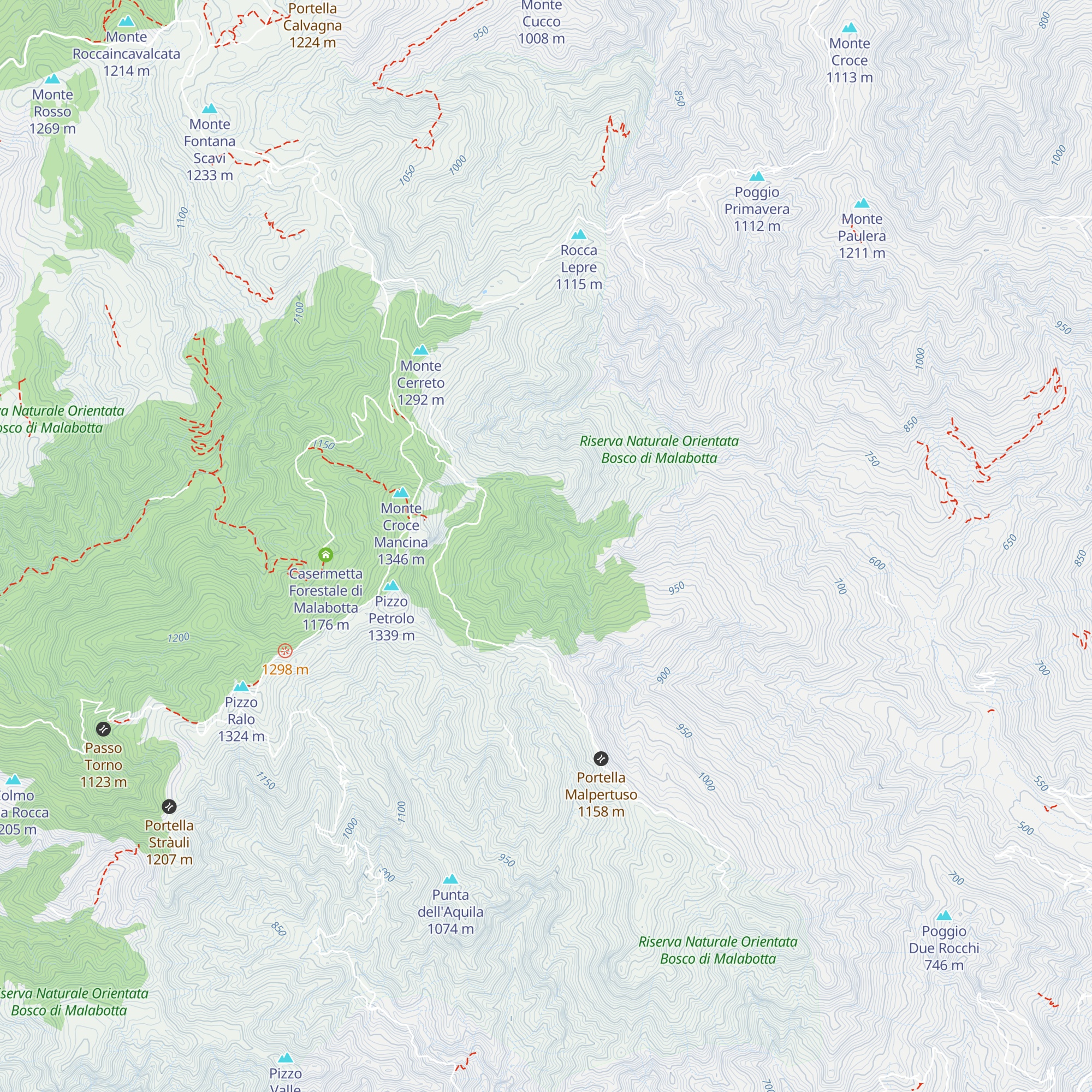 Rifugio Case Cardone map