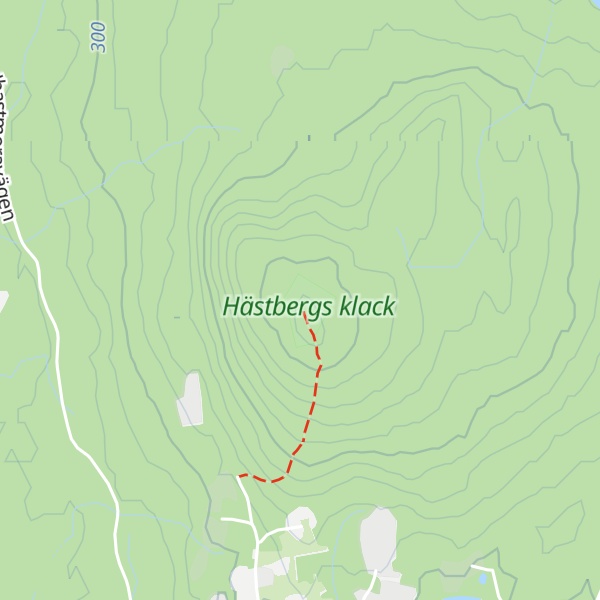 Map of Hästbergs klack