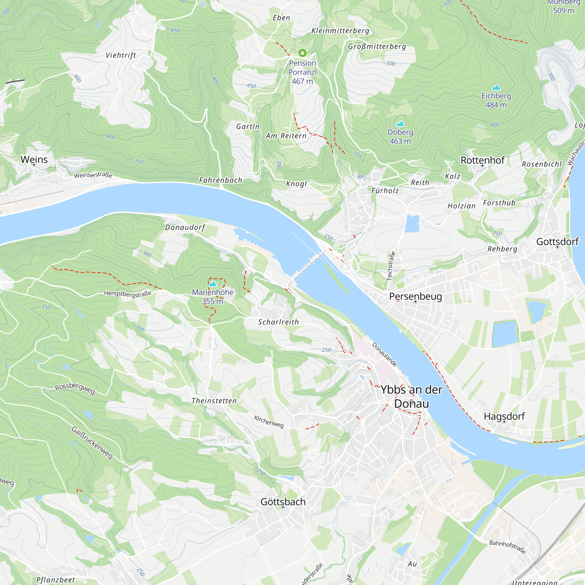 Nibelungengau Info Center Ybbs map