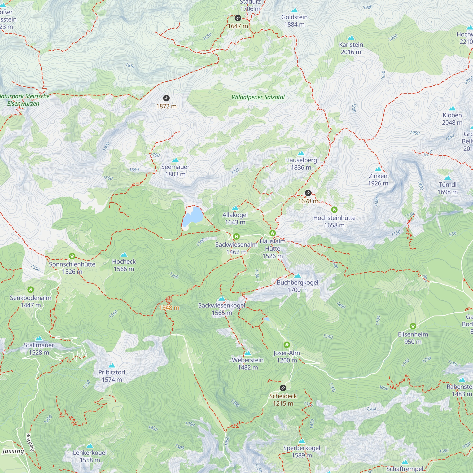 Sackwiesenalm map