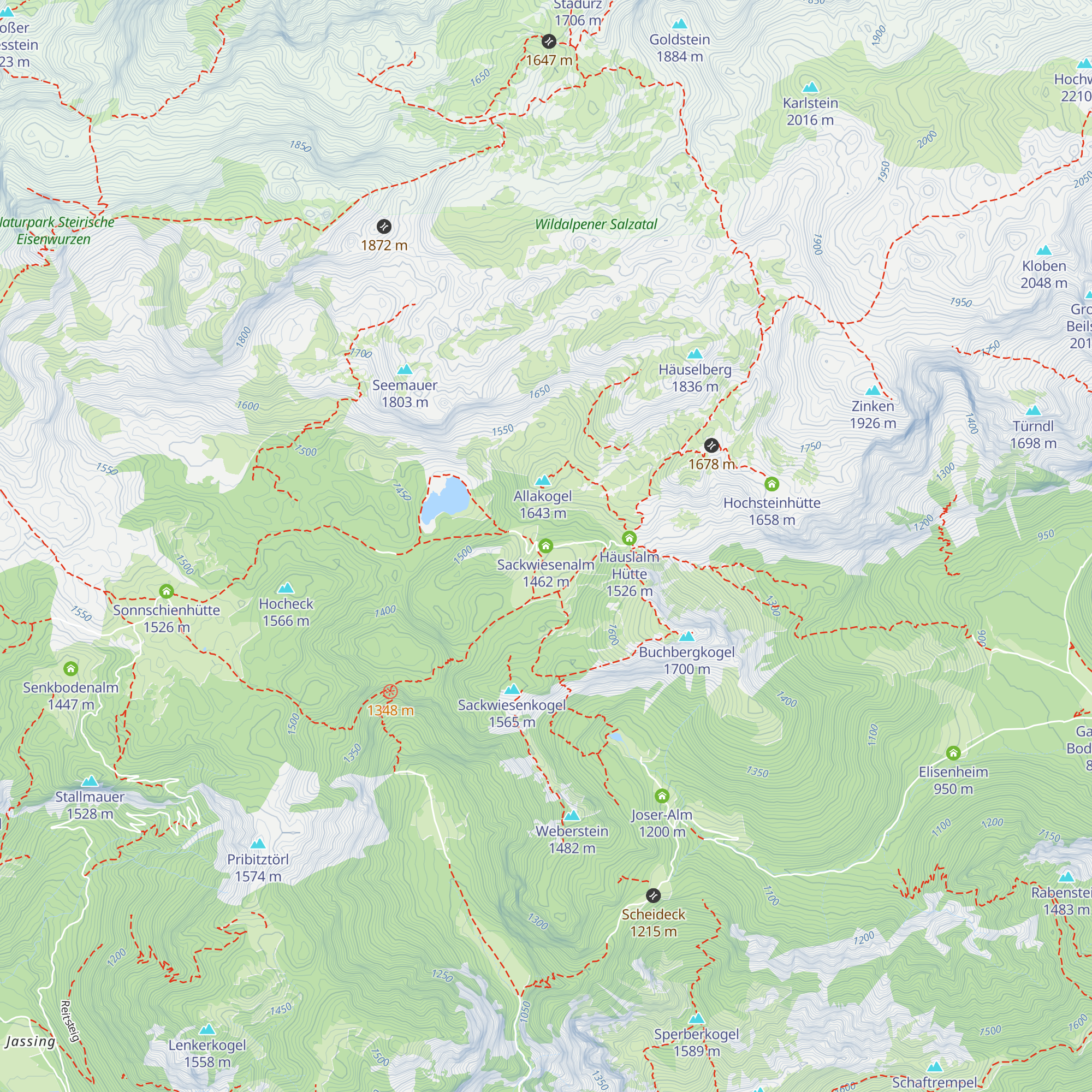 Sackwiesenalm map