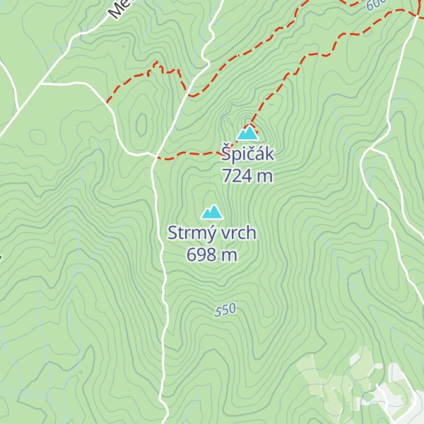 Map of Strmý vrch