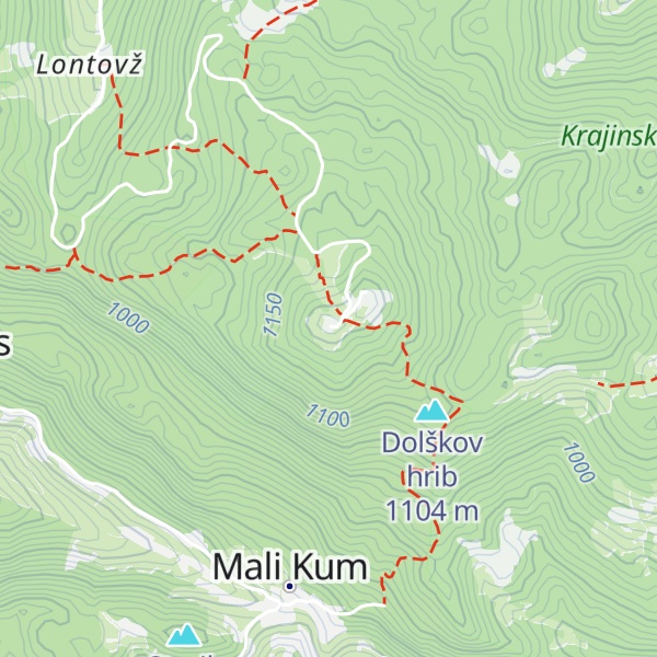 Map of Planinski dom na Kumu