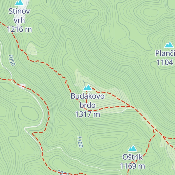 Map of Budakovo brdo