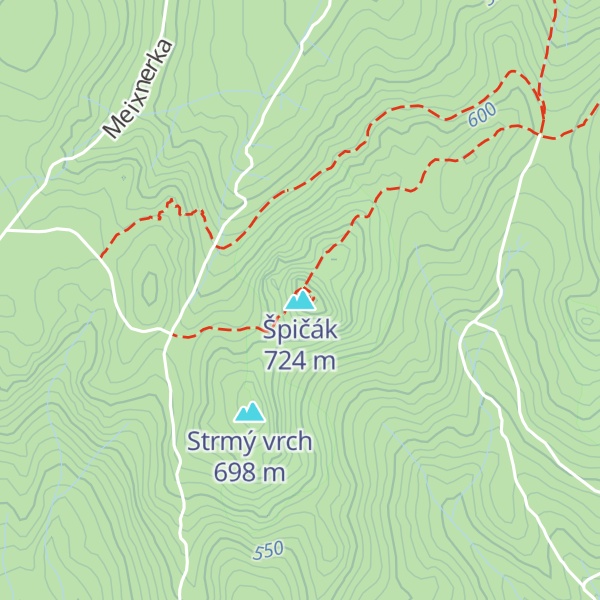 Map of Špičák