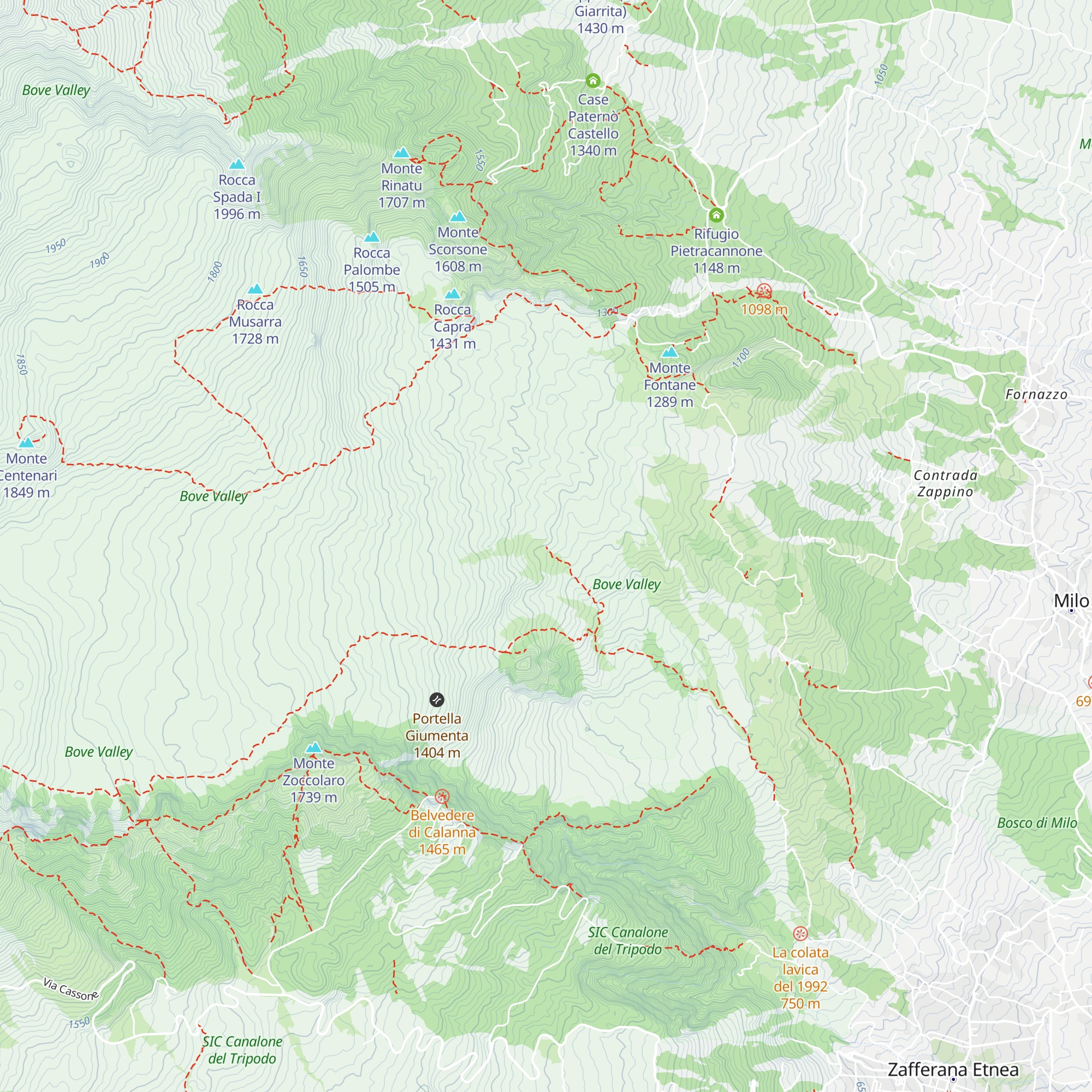 Rifugio dagala del picchio map