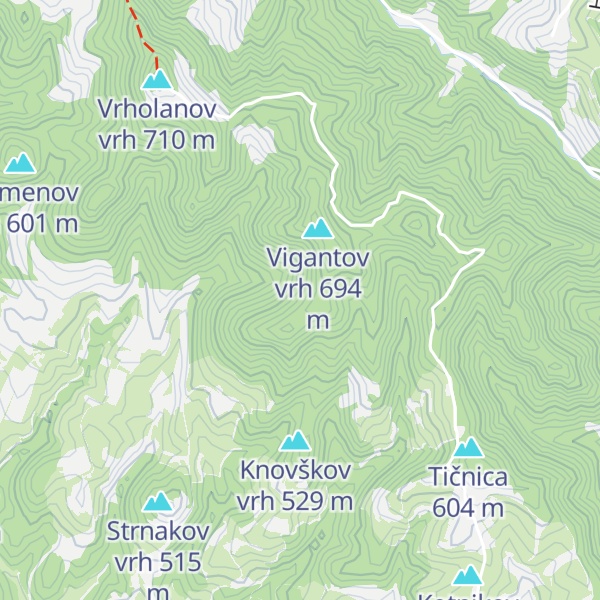 Map of Divjakov vrh