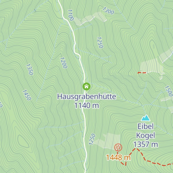 Map of Hausgrabenhütte