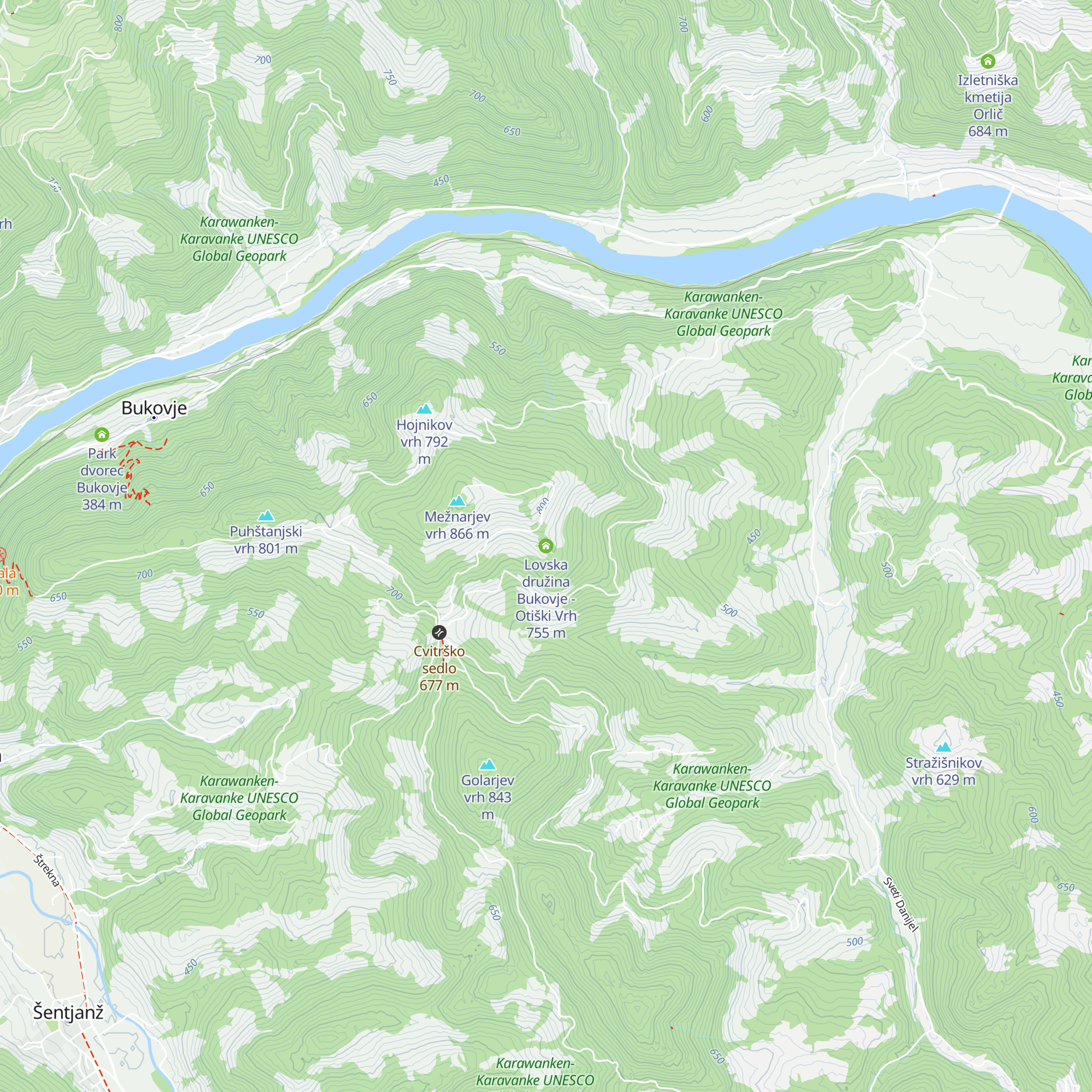 Lovska družina Bukovje - Otiški Vrh map