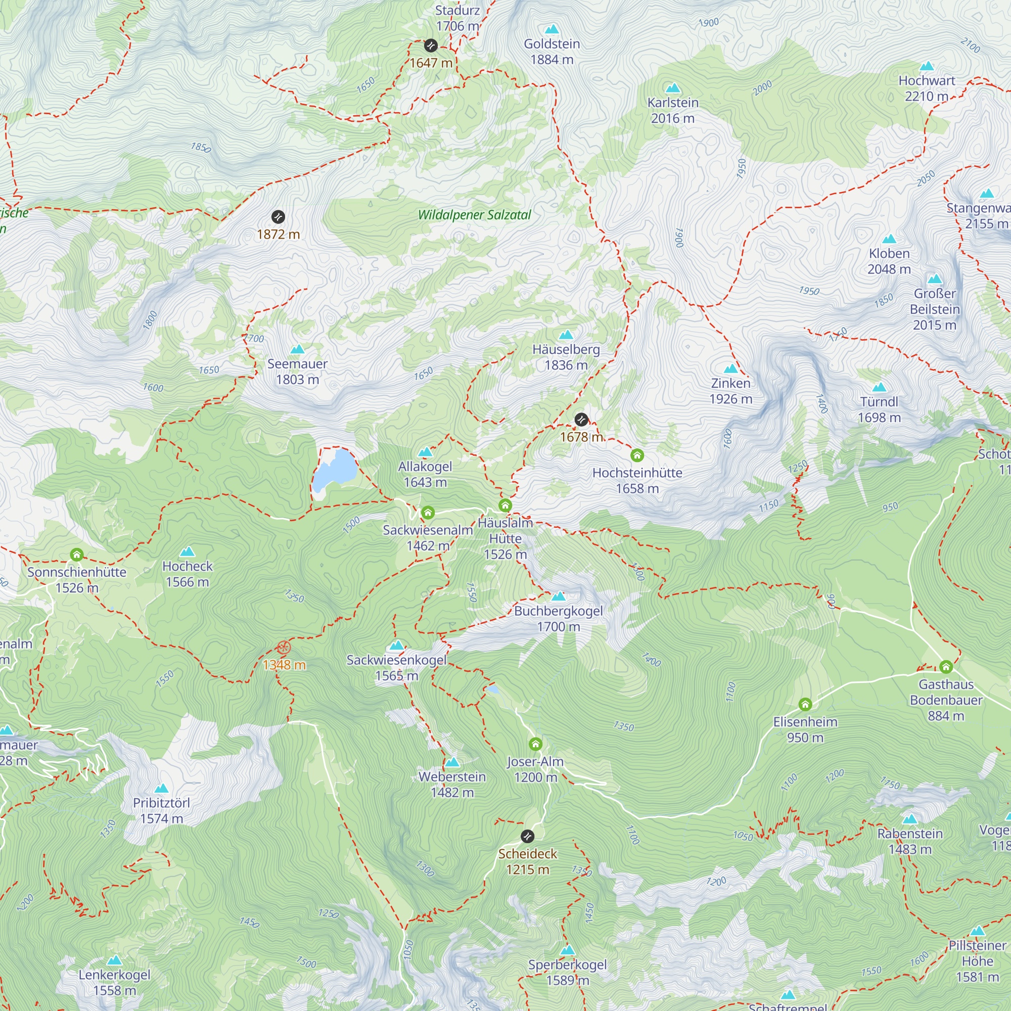 Häuslalm Hütte map