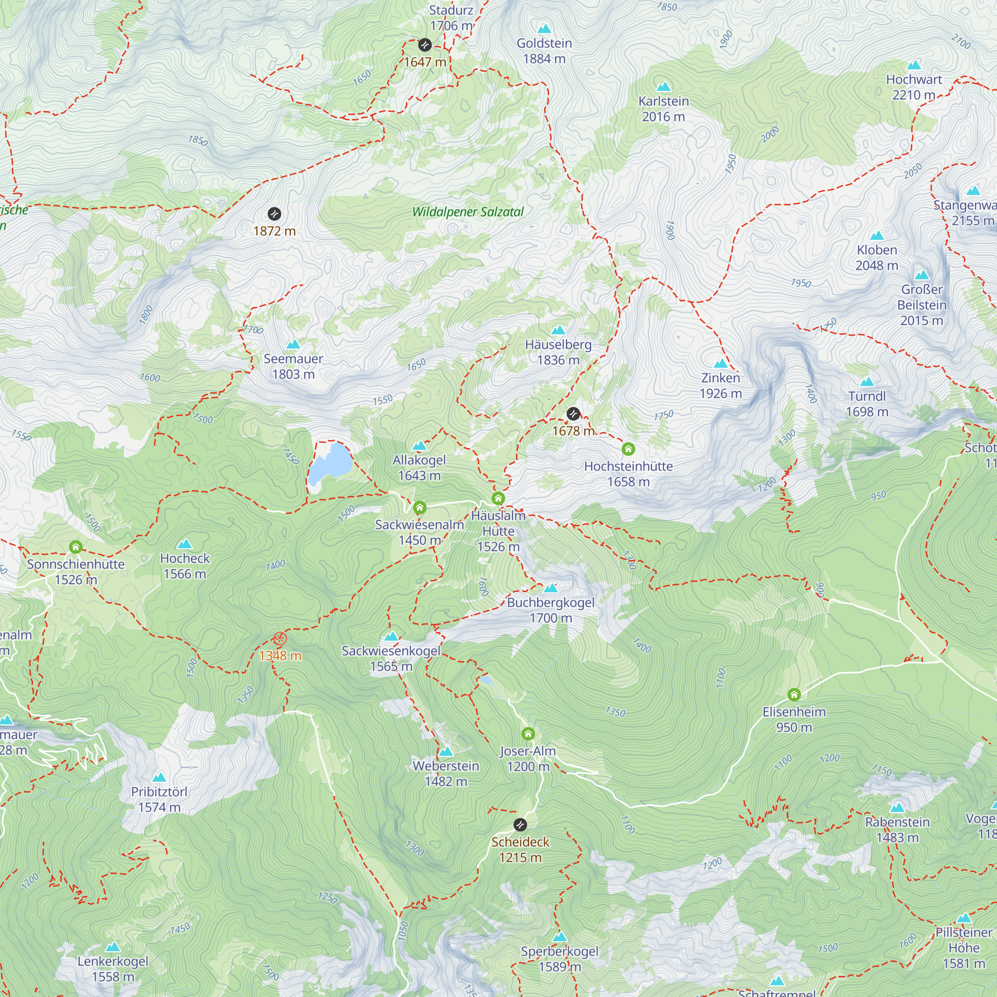 Häuslalm Hütte map