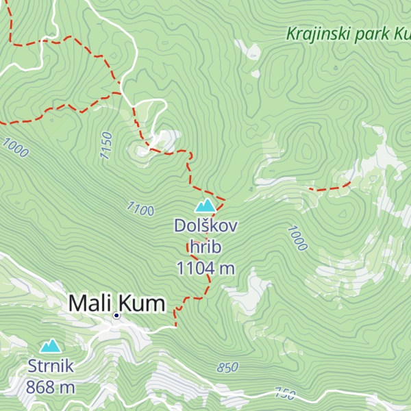Map of Dolškov hrib