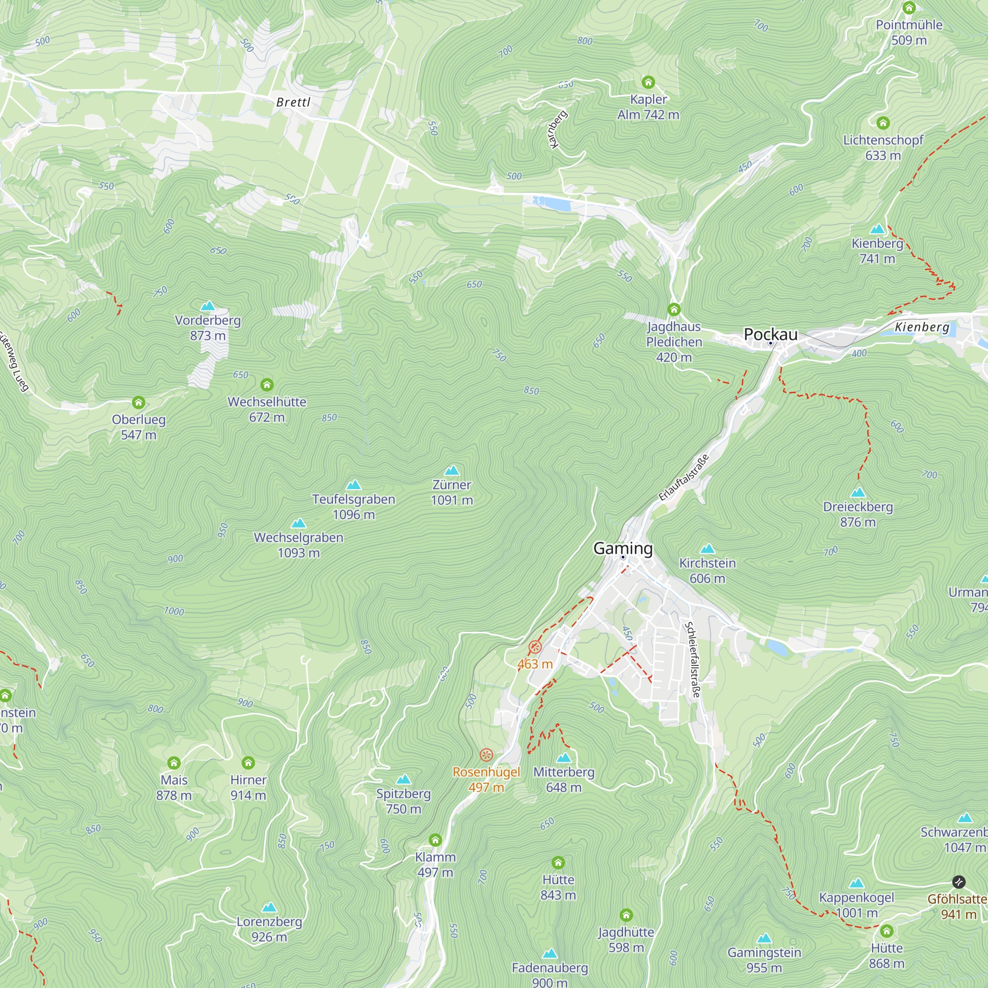 Jagdhütte Plätzen map