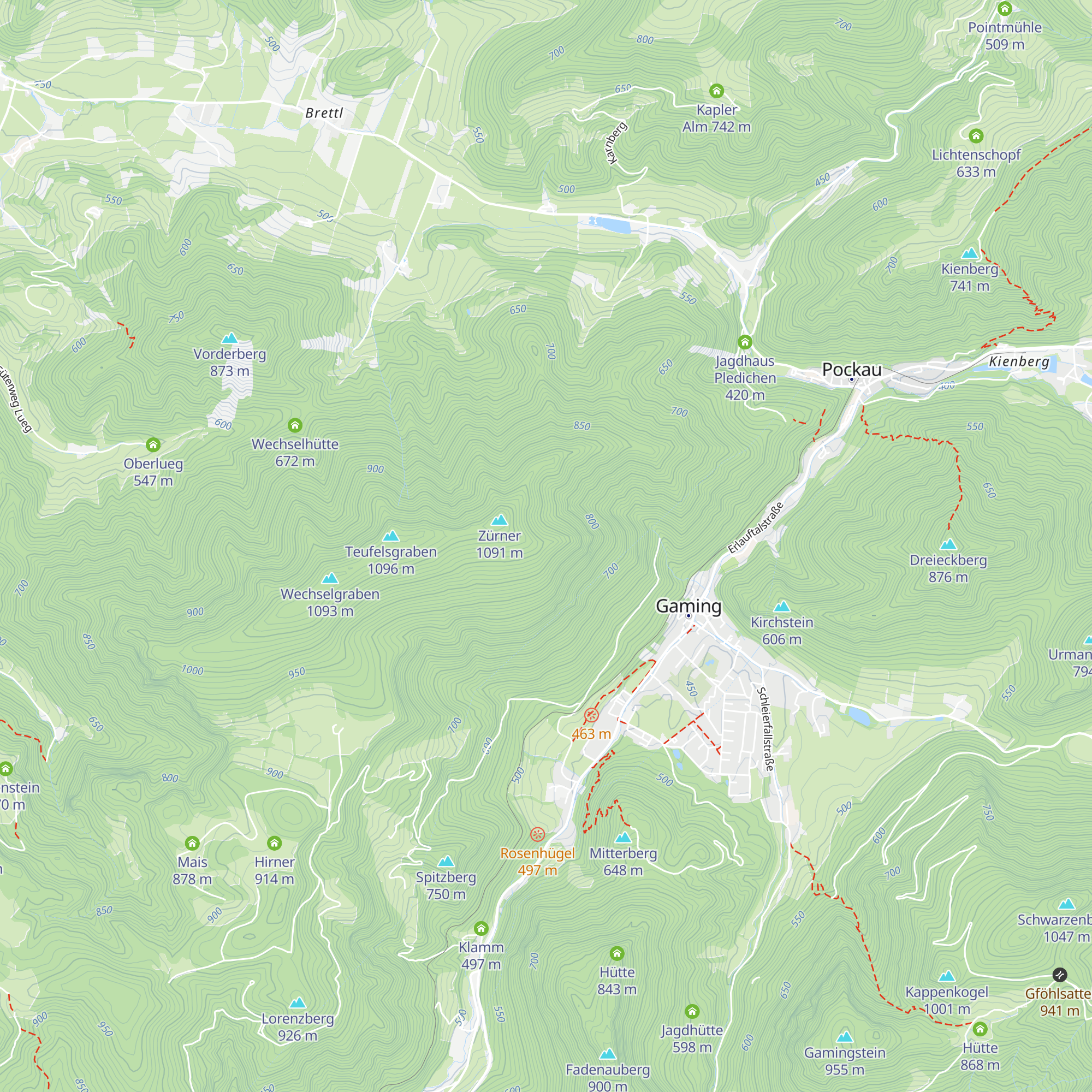 Jagdhütte Plätzen map