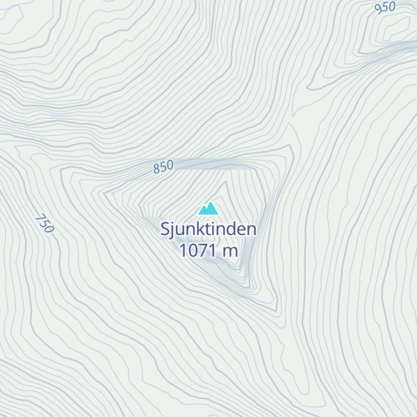 Map of Sjunktinden