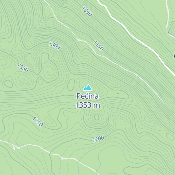 Map of Pećina
