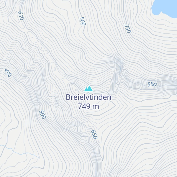 Map of Breielvtinden