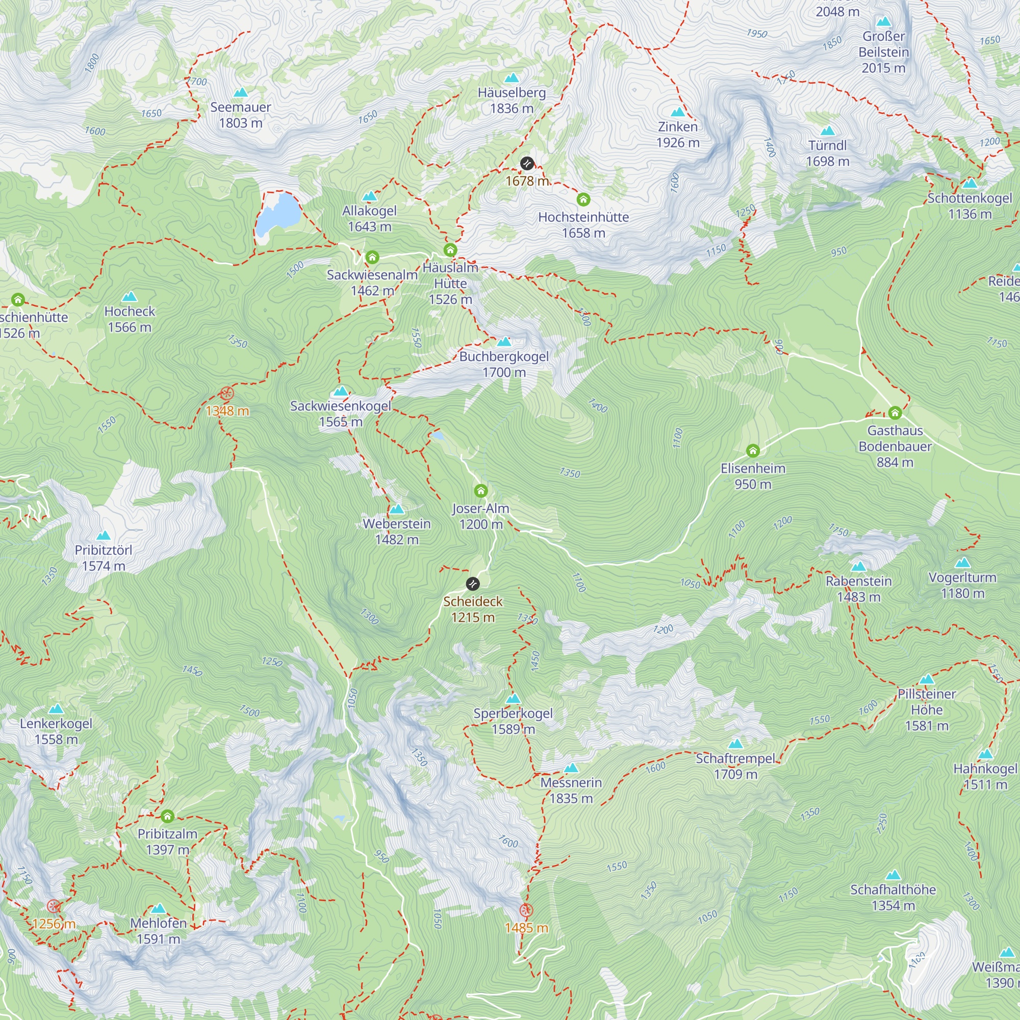 Heinzleralm map
