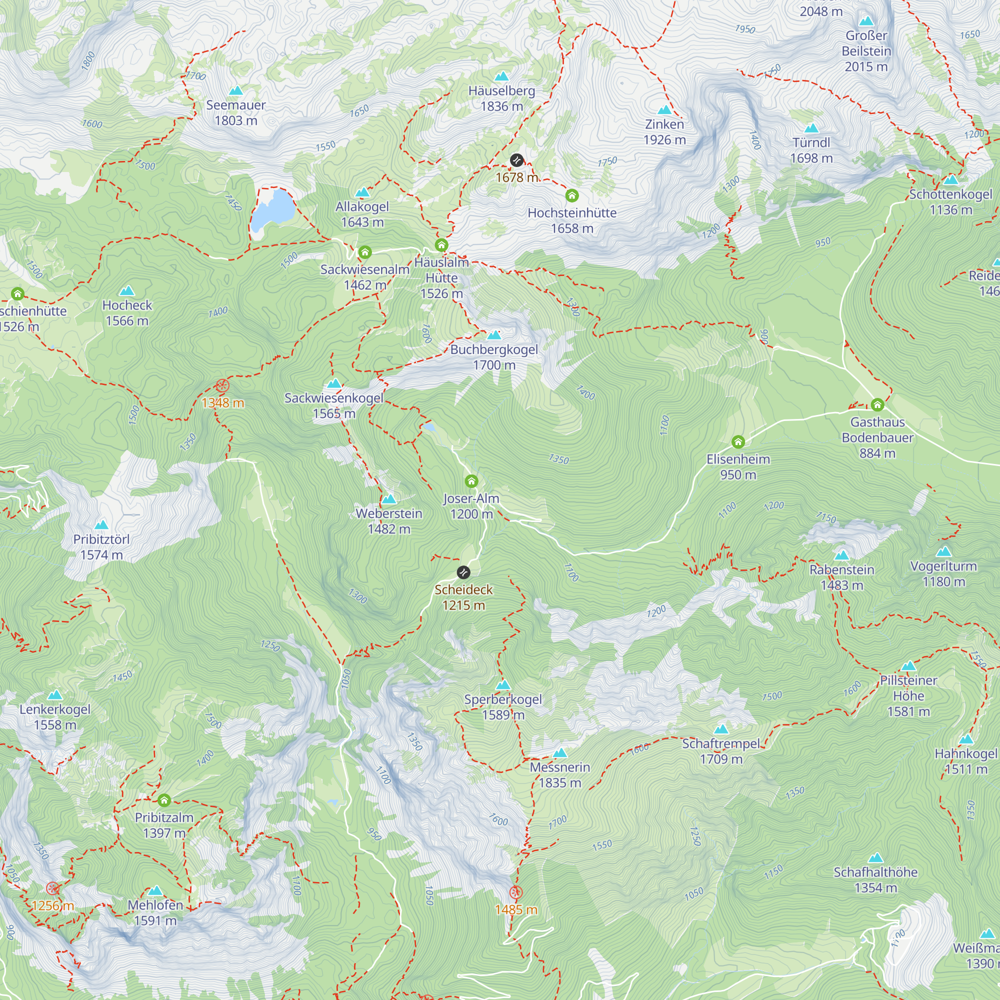 Heinzleralm map