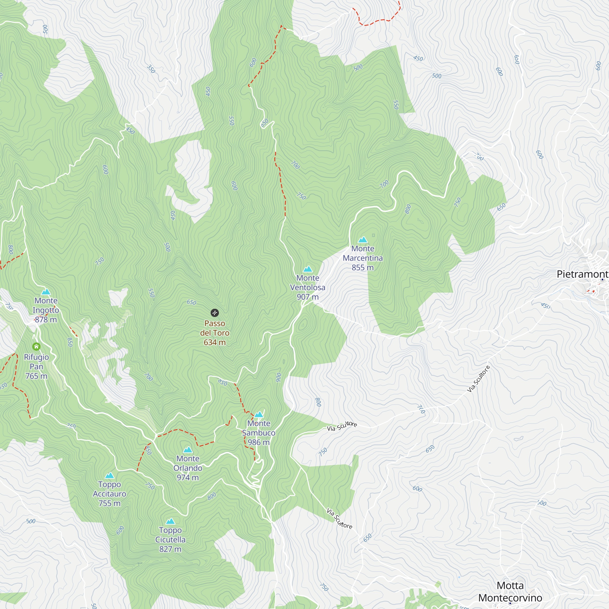 Rifugio forestale Troilo map