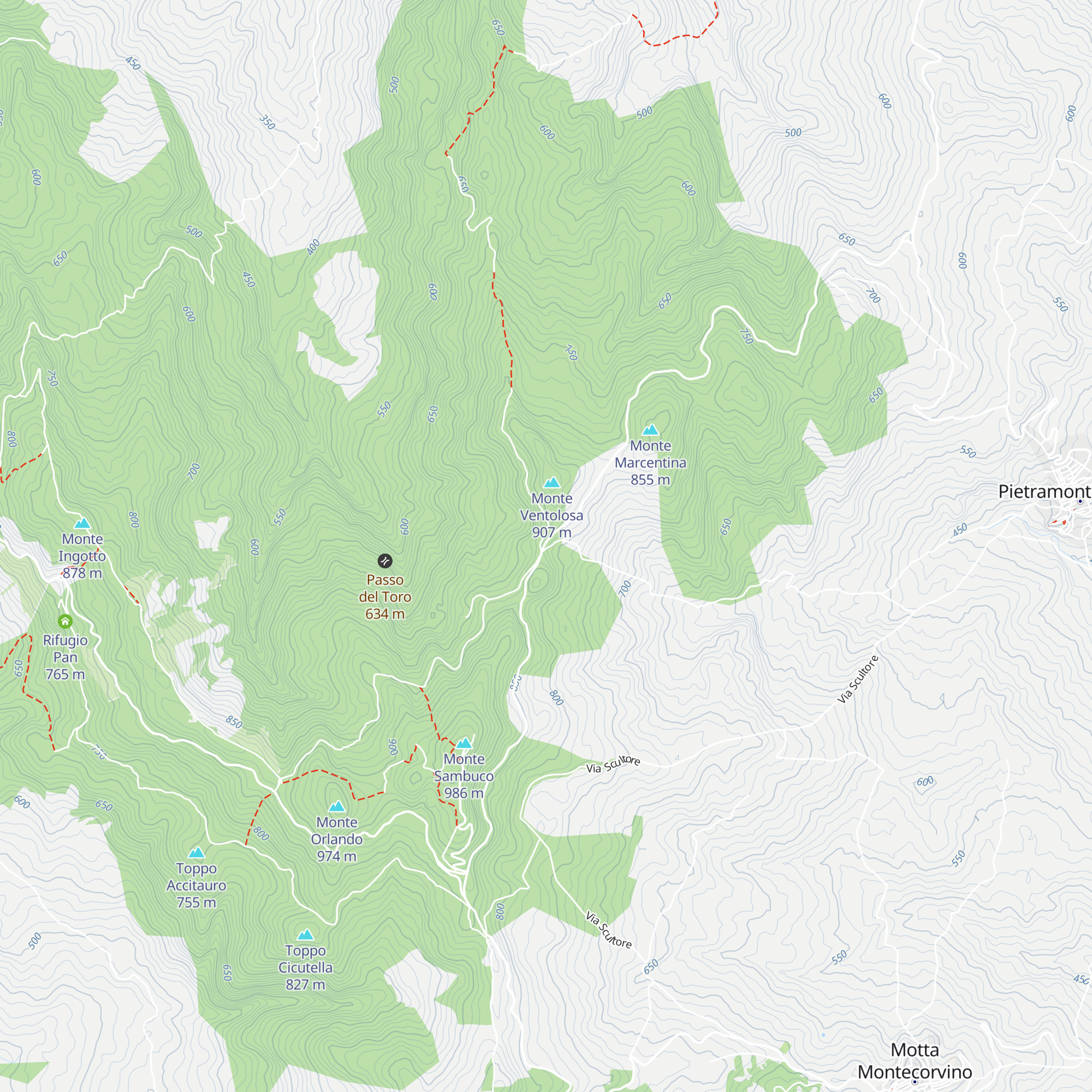 Rifugio forestale Troilo map