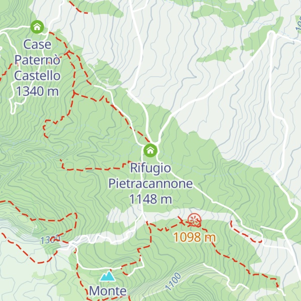 Map of Rifugio Pietracannone