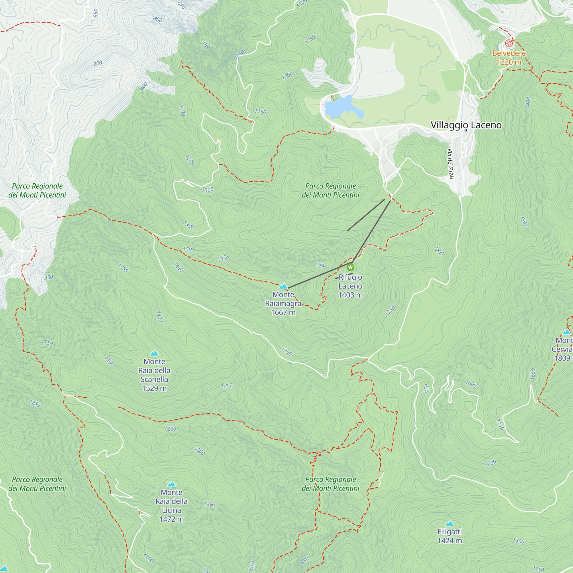 Rifugio Amatucci map