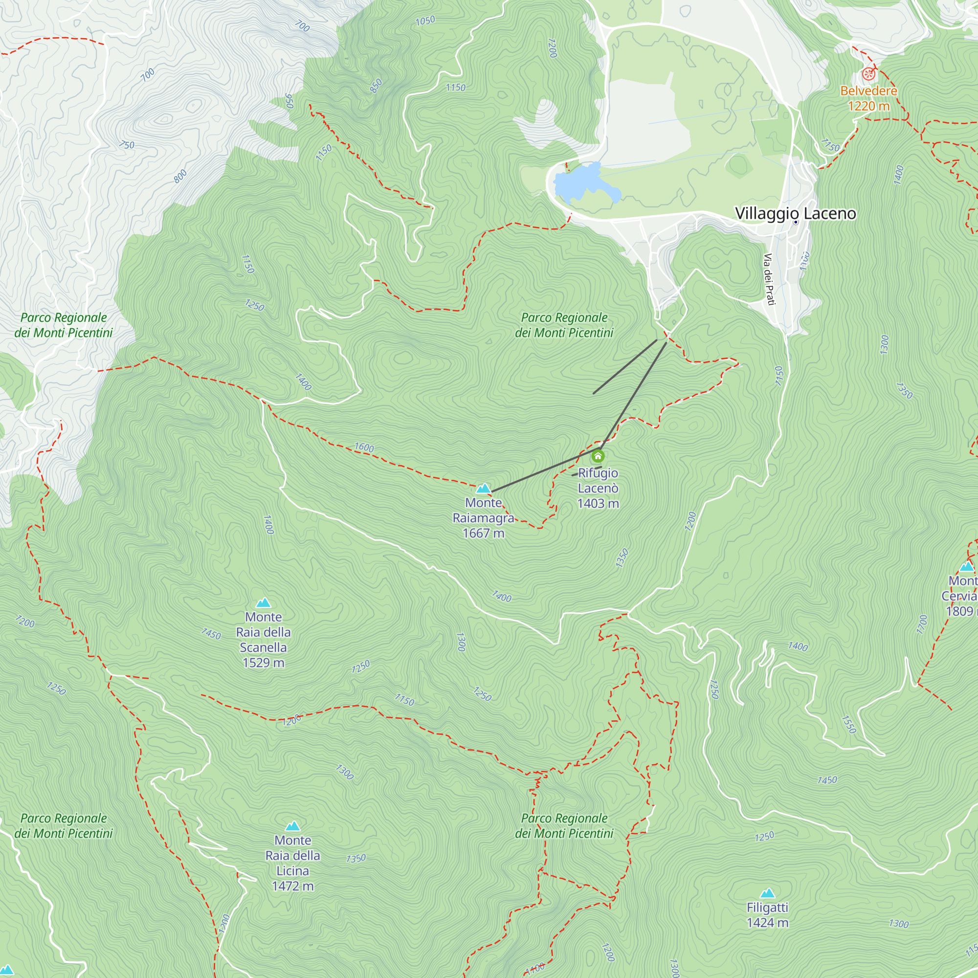 Rifugio Amatucci map