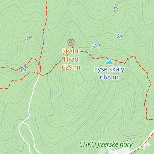 Map of Stržový vrch